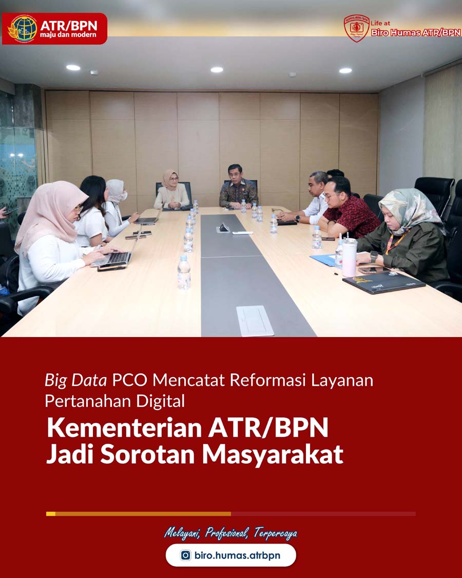 Big Data PCO Mencatat Reformasi Layanan Pertanahan Digital Kementerian ATR BPN