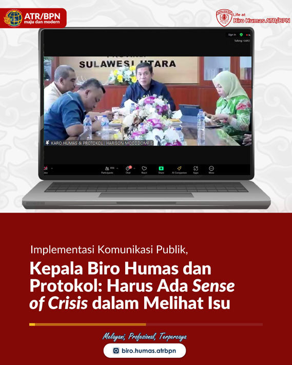 Implementasi Komunikasi Publik Kepala Biro Humas dan Protokol Harus Ada Sense of Crisis dalam Melihat Isu