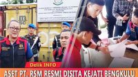 Kejati Bengkulu Sita Aset PT Ratu Samban Mining RSM Di Sekayun Dan Taba Penanjung