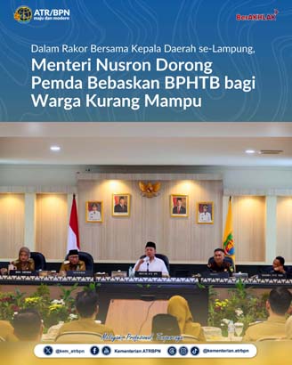 Menteri Nusron Dorong Pemda Bebaskan BPHTB bagi Warga Kurang Mampu