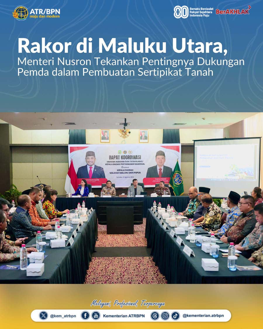 Menteri Nusron Dorong Percepatan Sertipikasi Tanah untuk Cegah Terjadinya Konflik