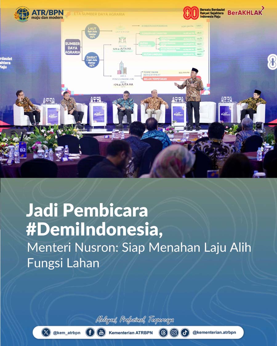 Menteri Nusron Siap Menahan Laju Alih Fungsi Lahan