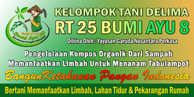 Plang Merk Kelompok Tani Delima RT 25 RW 06 Bumi Ayu 8 Kota Bengkulu